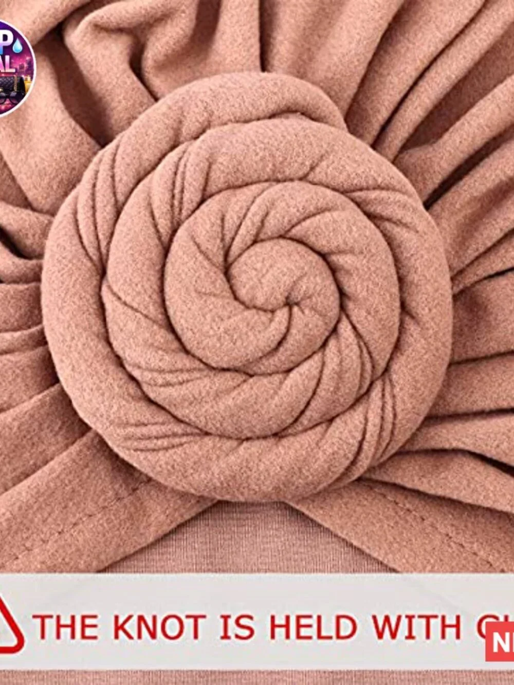 5 Pack Knotted Headwraps Pre-Knotted Beanie Hair Covers Cotton